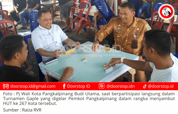 Sambut HUT ke 267, Pemkot Pangkalpinang Gelar Turnamen Gaple