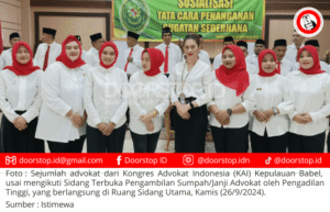 Wujudkan Keadilan dan Supremasi Hukum Bagi Masyarakat, Pengadilan Tinggi Ambil Sumpah 25 Advokat KAI Kepulauan Babel