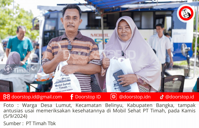 Mobil Sehat PT Timah Bikin Ratusan Warga Desa Lumut Rela Antre Demi Periksa Kesehatan