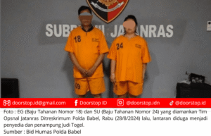 Sediakan Togel, Dua Warga Bateng Diamankan Polisi