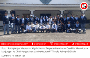 PT Timah Ajak Pelajar Madrasah Aliyah Terpadu Bina Insan Cendikia Selami Dunia Pengolahan Timah