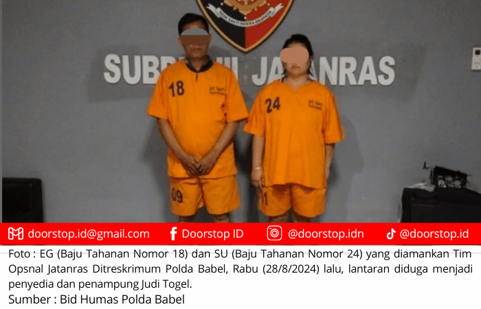 Sediakan Togel, Dua Warga Bateng Diamankan Polisi