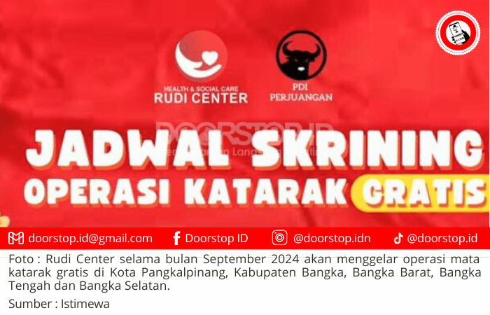 Segera Daftar Operasi Mata Katarak Gratis ke Rudi Center, ini Jadwalnya