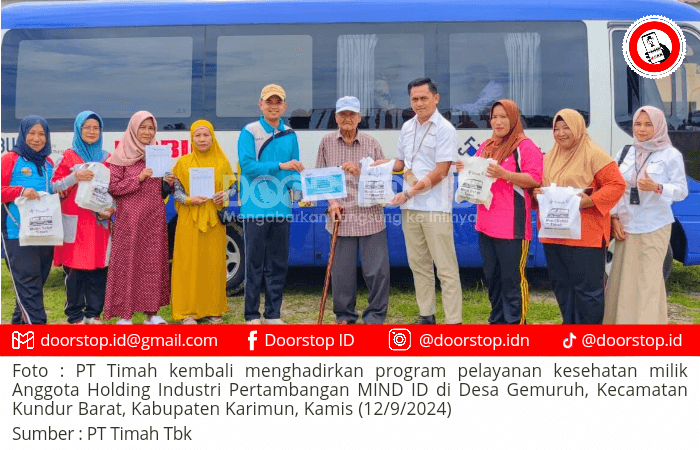 Ratusan Warga Desa Gemuruh Antusias Terima Pelayanan Mobil Sehat PT Timah