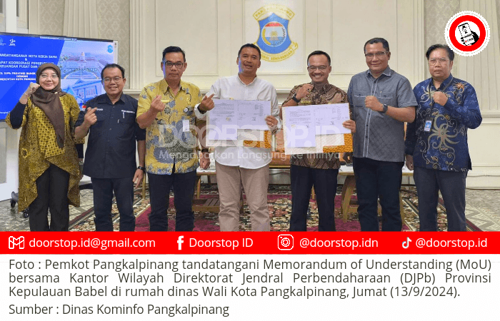 Pemkot Pangkalpinang dan DJPb Teken MoU, Dorong Peningkatan PAD