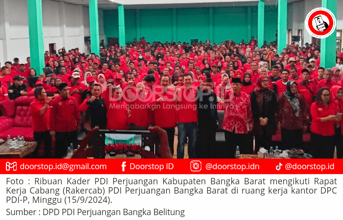 Ribuan “Banteng” Hadiri Rakercab PDI-P Bangka Barat, Semangat Menangkan Pilkada 2024