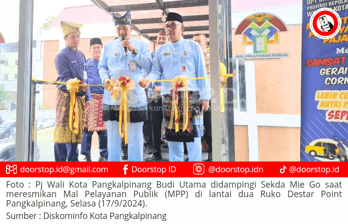Hadirnya MPP, Upaya Pemkot Pangkalpinang Tingkatkan Kualitas Pelayanan Publik