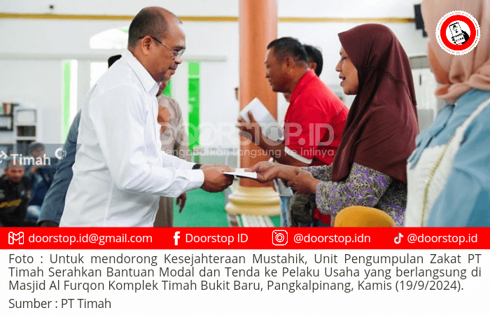 UPZ PT Timah Serahkan Bantuan bagi 39 Pelaku Usaha