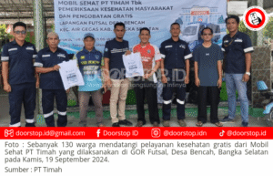 Mobil Sehat PT Timah Disambut Antusias Warga Desa Bencah