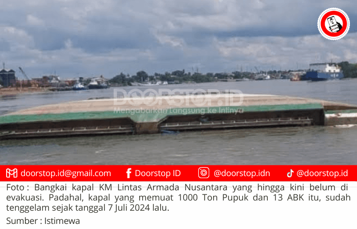 Hingga September 2024, Progres Evakuasi KM Lintas Armada Nusantara Mangkrak!