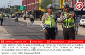 14-27 Oktober 2024: Polda Kepulauan Babel Gelar Operasi Zebra Menumbing, Ini Sasarannya