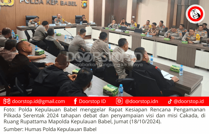 Gelar Rapat Kesiapan, Polda Kepulauan Babel Siap Amankan Debat Cakada 2024