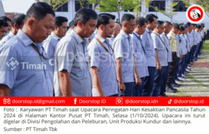 Peringati Hari Kesaktian Pancasila, Karyawan PT Timah Gelar Upacara di Masing-masing Wilayah Operasional