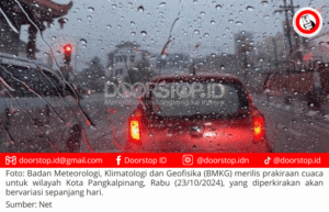 Prakiraan Cuaca Kota Pangkalpinang Hari Ini: Pagi Berawan, Sore Hujan Ringan, Malam Berawan Tebal