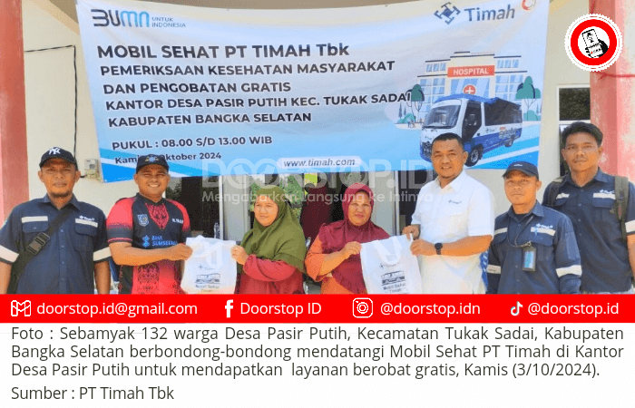 Dekatkan Akses Pelayanan Kesehatan, Mobil Sehat PT Timah Sambangi Desa Pasir Putih Tukai Sadai