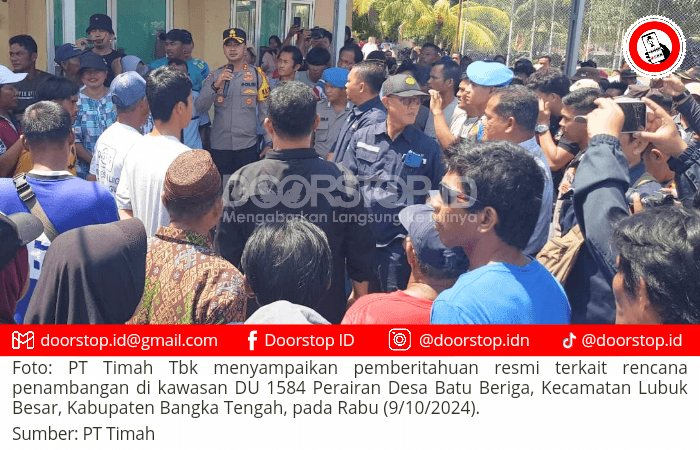 PT Timah Sampaikan Rencana Penambangan di Perairan Beriga, Optimalkan Kontribusi untuk Negara dan Daerah