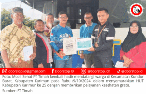 25 Tahun Kabupaten Karimun: PT Timah dan Pemerintah Kecamatan Kundur Barat Beri Layanan Kesehatan Gratis