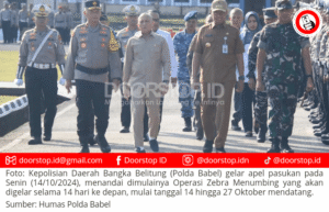 Polda Babel Resmi Mulai Operasi Zebra Menumbing 2024