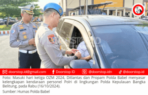 Ditlantas Polda Babel Gelar Gaktiblin Cek Kelengkapan Ranmor Personel