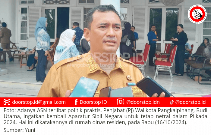 ASN Terlibat Politik Praktis, Pj Wako Tegaskan Lagi Netralitas ASN di Pilkada 2024