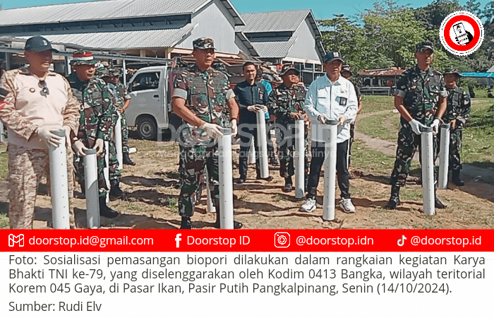 Karya Bhakti TNI: BWS Babel Pasang 1.000 Unit Biopori di Pangkalpinang