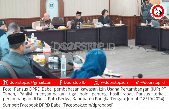 Pansus DPRD Babel IUP PT Timah, Sampaikan Tiga Poin Penting ini