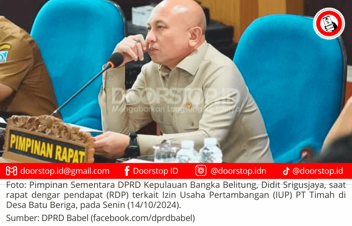 Respon Pernyataan Ketum IKT, Didit Harap PT. Timah Percayakan Sepenuhnya Pada Pansus