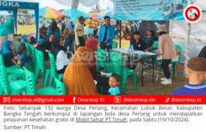 132 Warga Desa Perlang Nikmati Layanan Kesehatan Gratis di Mobil Sehat PT Timah