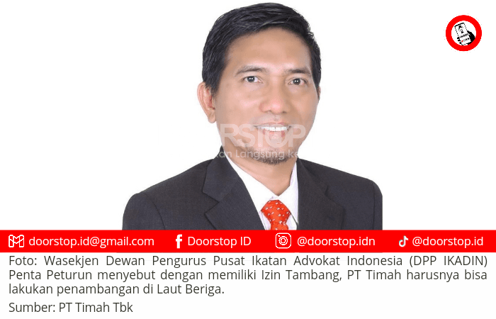 Wasekjen DPP IKADIN: Punya IUP, PT Timah Harusnya Bisa Lakukan Penambangan di Laut Beriga