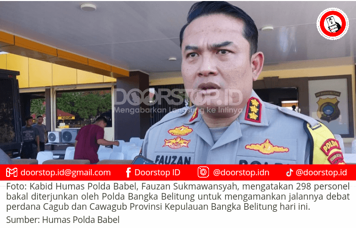 Polda Babel Terjunkan 298 Personel Amankan Debat Cagub dan Cawagub Hari ini