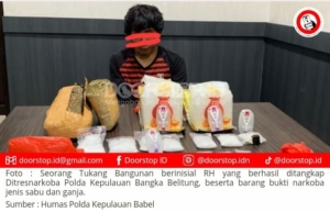 Miliki Sabu dan Ganja, Tukang Bangunan ini Digelandang Polisi