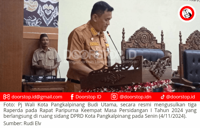 Budi Utama Sampaikan Tiga Usulan Raperda, Salah Satunya Perkuat PAD