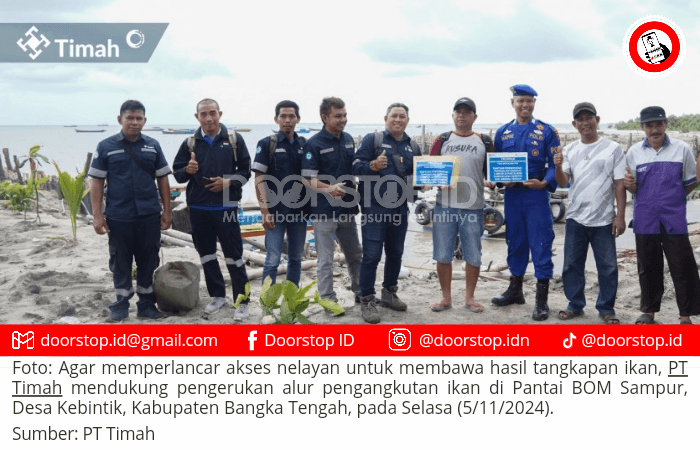 PT Timah Dukung Pengerukan Alur Pengangkutan Ikan di Pantai BOM Baru Sampur untuk Tingkatkan Produktivitas Nelayan