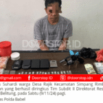 Warga Basel Ditangkap Polda Babel dengan Puluhan Paket Sabu dan Senjata Airsoft Gun