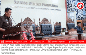 Pj Wali Kota Pangkalpinang Tanggapi Pandangan Fraksi-fraksi Terhadap Tiga Raperda