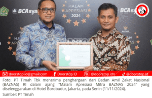 Berperan Tingkatkan Literasi ZIS dan Zakat Penghasilan Karyawan, PT Timah Raih Penghargaan dari BAZNAS
