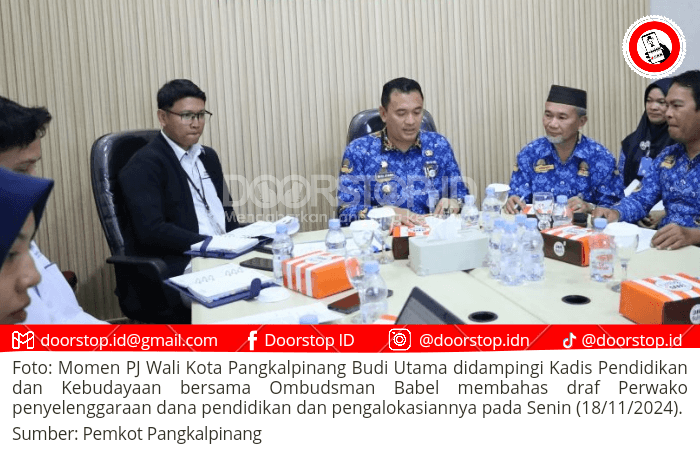 Pemkot Pangkalpinang Bersama Ombudsman Babel Siapkan Perwako Penyelenggaraan Dana Pendidikan