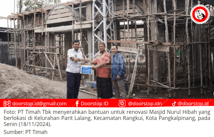 PT Timah Dukung Renovasi Masjid Nurul Hibah, Wujudkan Peran Sosial Keagamaan