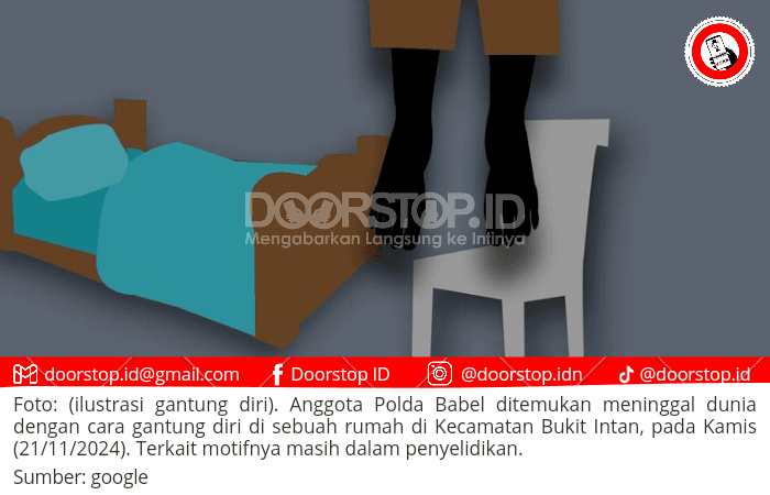 Anggota Polda Babel Ditemukan Tewas Gantung Diri di Rumahnya, Penyidik Dalami Motif