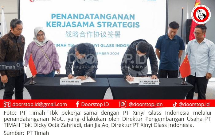 PT Timah Tbk dan PT Xinyi Glass Indonesia Jalin Kerja Sama Strategis untuk Optimalkan Hilirisasi