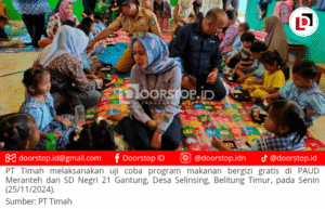 PT Timah Uji Coba Program Makanan Bergizi Gratis di Kabupaten Belitung Timur