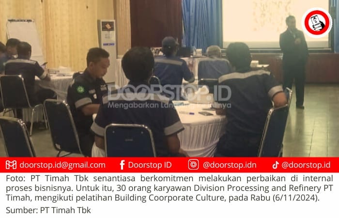 Komitmen Perbaiki Internal Proses Bisnis, 30 Karyawan PT Timah Ikuti Pelatihan Building Corporate Culture