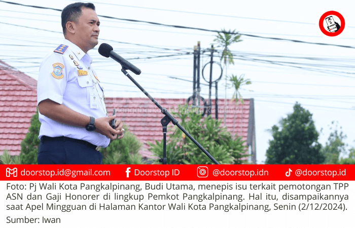 Pj Wali Kota Tegaskan Tidak Ada Pemotongan TPP ASN di Lingkup Pemkot Pangkalpinang