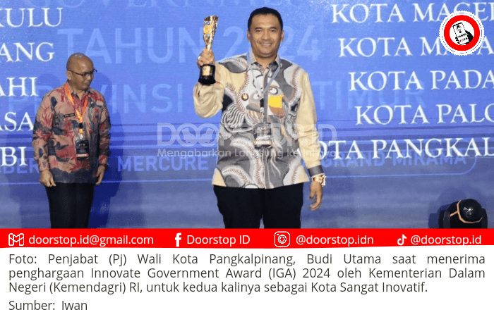 Pangkalpinang Kembali Raih Penghargaan Innovative Government Award (IGA) 2024 Sebagai Kota Sangat Inovatif