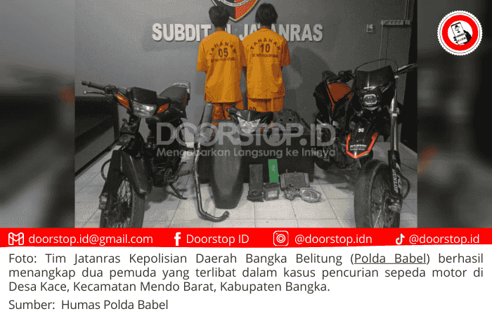 Dua Pemuda Ditangkap usai Curi Motor, Hasil Penjualan untuk Narkoba