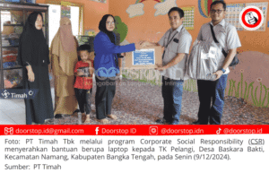 Dukung Pendidikan, PT Timah Berikan Bantuan Laptop untuk TK Pelangi