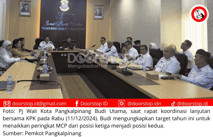 Pj Wali Kota Pangkalpinang Dorong Strategi Baru Tingkatkan Capaian MCP