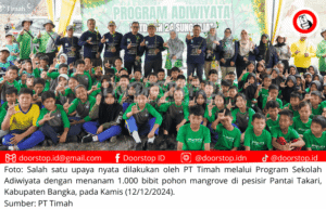 Dukung Program Sekolah Adiwiyata, PT Timah Tanam Total 3.000 Pohon Mangrove