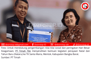 Sambut Nataru PT Timah Beri Bantuan untuk TK Santa Maria Mentok