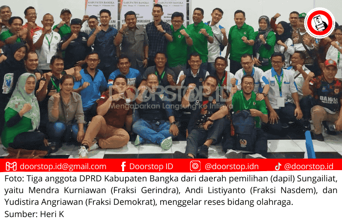 Tiga Anggota DPRD Bangka Gelar Reses, Bahas Peningkatan Olahraga Kabupaten Bangka